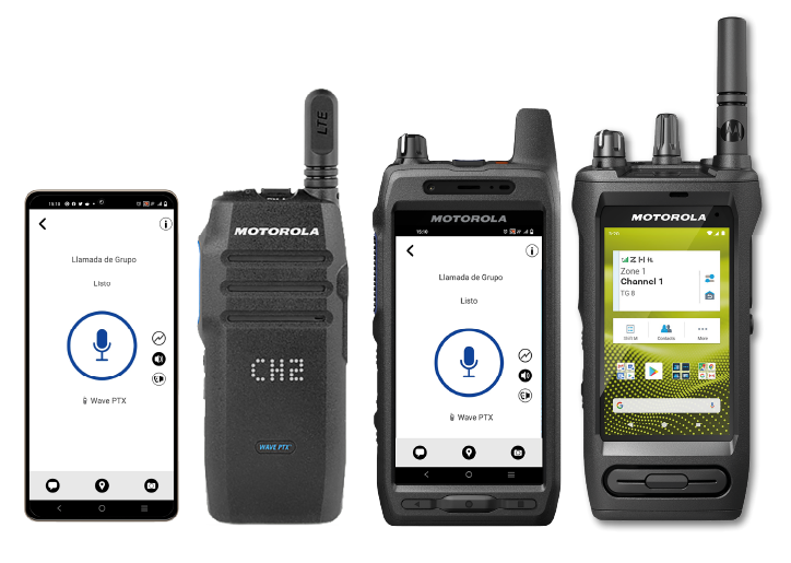Dispositivos WAVE PTX Motorola Solutions